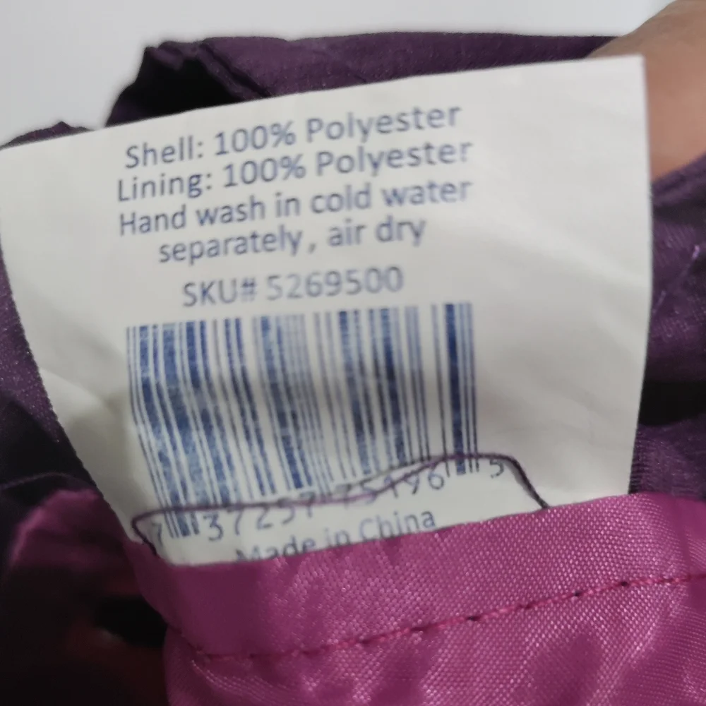 Top paw purple pink dog rain jacket